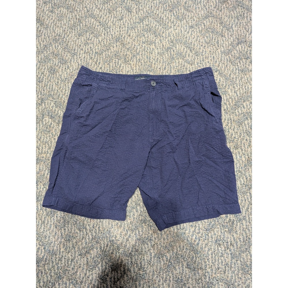 Lucky Brand Mens Navy Blue Textured Flat Front Shorts 38 7MD2177 V00098